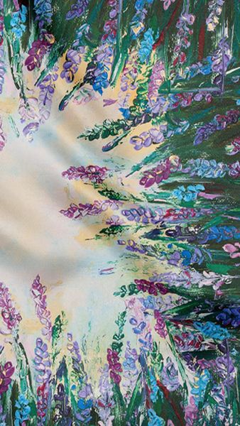 Premium silk scarf "Energy" 65-6 photos