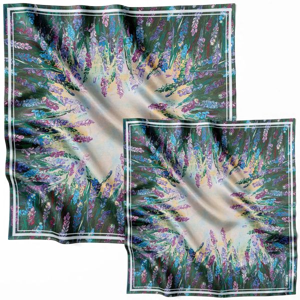 Premium silk scarf "Energy" 65-6 photos