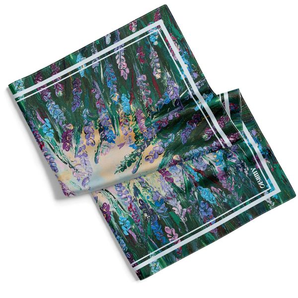 Premium silk scarf "Energy" 65-6 photos