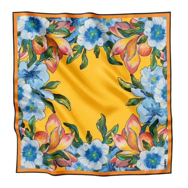 Premium silk scarf "Sun Kiss" 65-12 photos