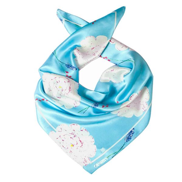 Premium silk scarf "Tenderness" 65-4 photos