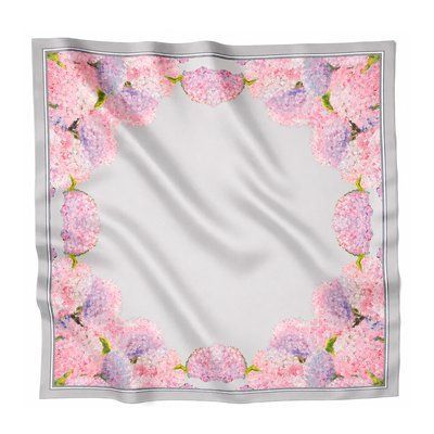 Silk scarf &ldquo;Between Us&rdquo; 44&times;44 (double-sided print) P-44-17-D photos