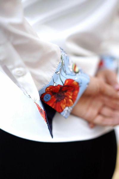 Shirt with author's print "Poppy Flower" C-10S photos