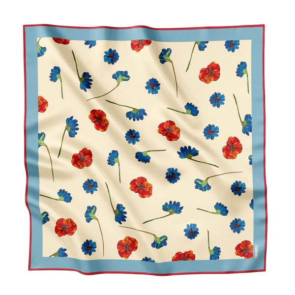 Silk pocket square "Falling in love" P-44-15 photos