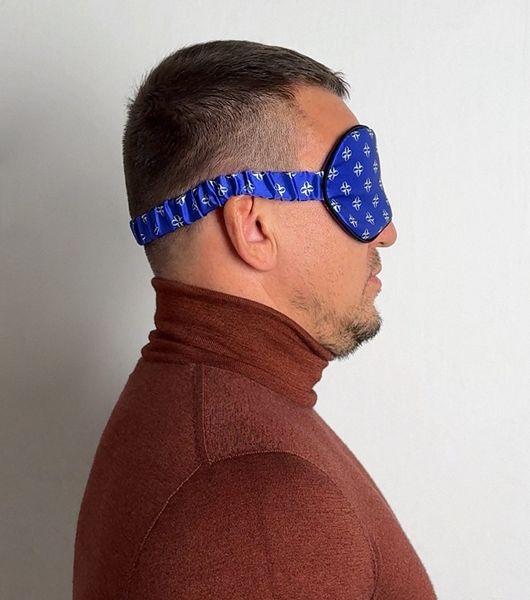 Italian silk sleep mask "Blue" M-98 photos