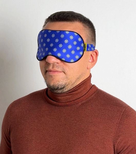 Italian silk sleep mask "Blue" M-98 photos