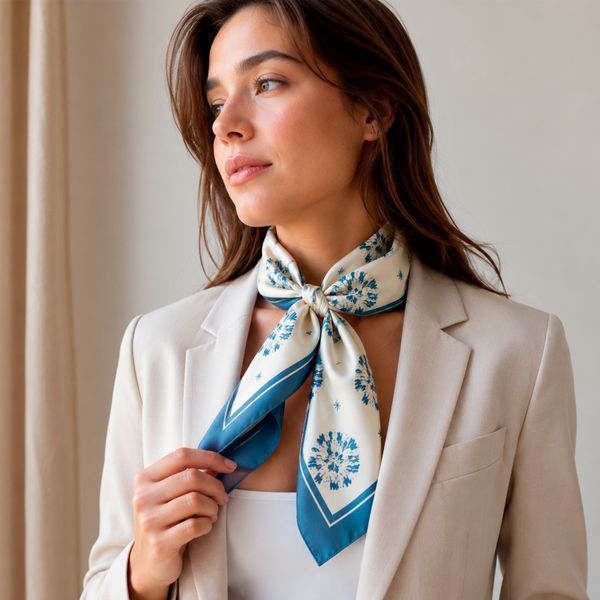 Double-Sided Silk Pocket Square "Passion" P-44-5-D photos