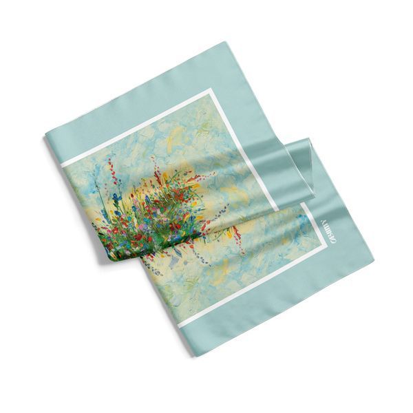 Reversible Pocket Square "Summer Field" P-44-2-D photos