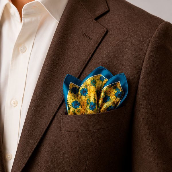 Double-Sided Pocket Square "Courage" P-44-8-D photos