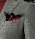 Silk pocket square "Red" P-44-99 photos 7