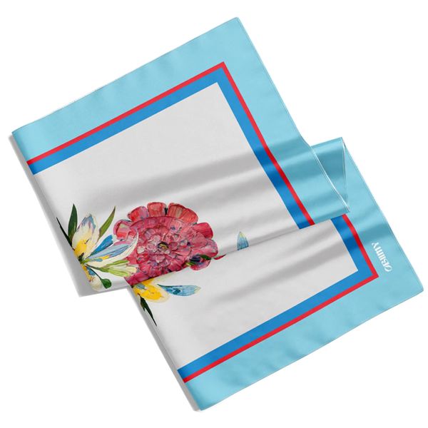 Premium silk scarf "Summer wreath" 65-1 photos