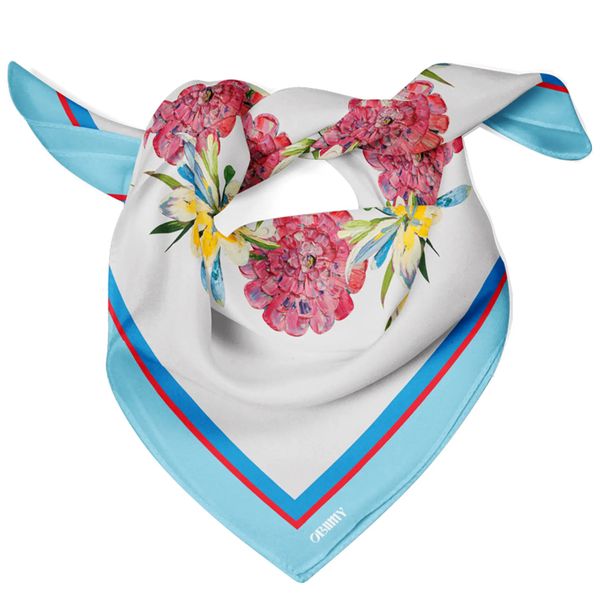 Premium silk scarf "Summer wreath" 88-1 photos